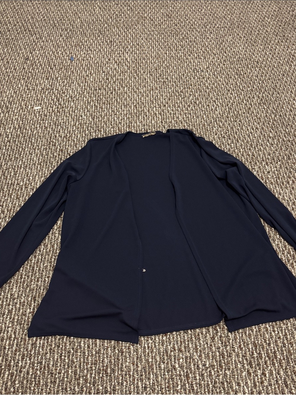Women's Navy Open-Front Lightweight Cardigan Hoodie